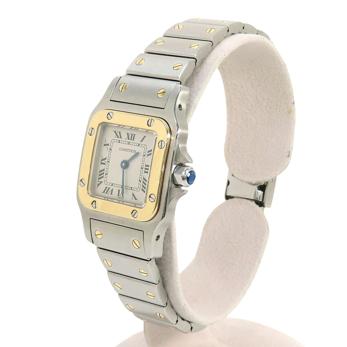 W20012C4 桑托斯-杜蒙 SM YG/SS 石英 白色