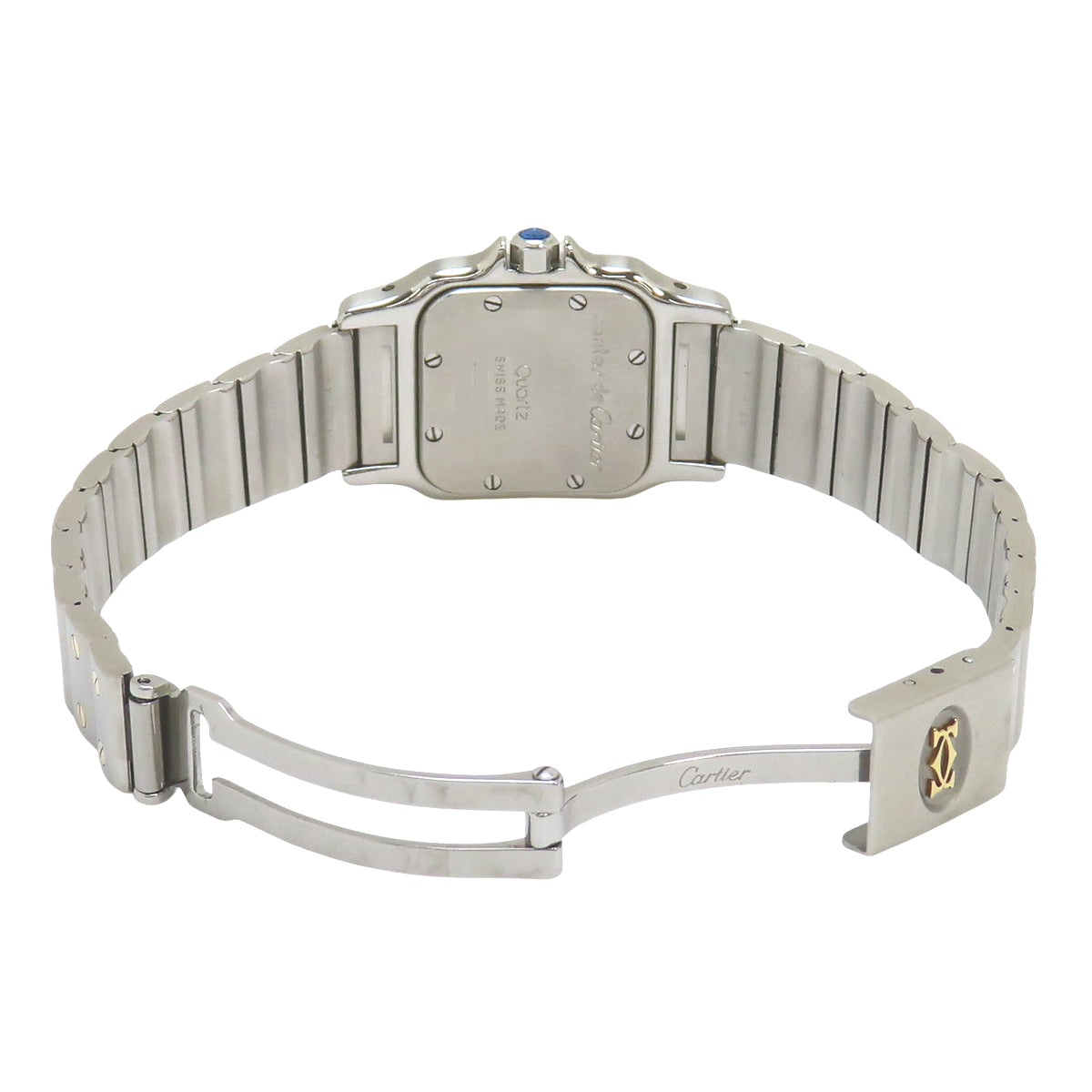 W20012C4 桑托斯-杜蒙 SM YG/SS 石英 白色