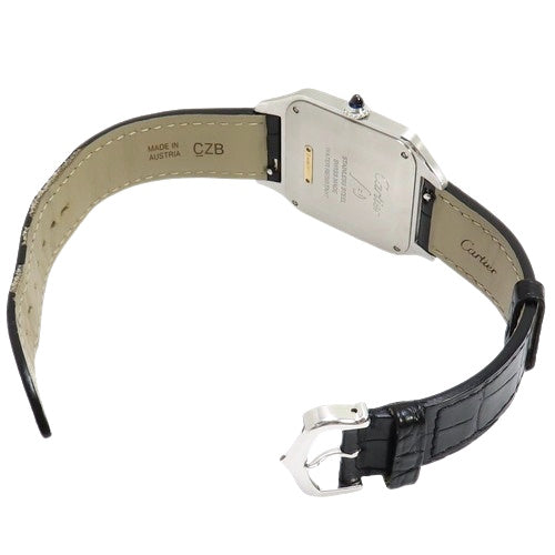 W2SA0011 桑托斯-杜蒙LM PG/SS/皮革 石英 银色