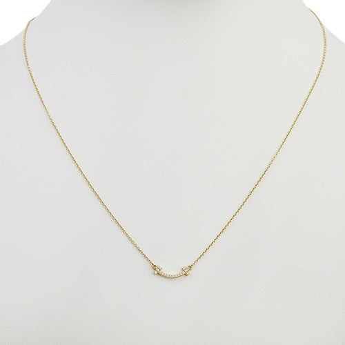 微笑吊坠迷你钻石 K18 粉红金 PG