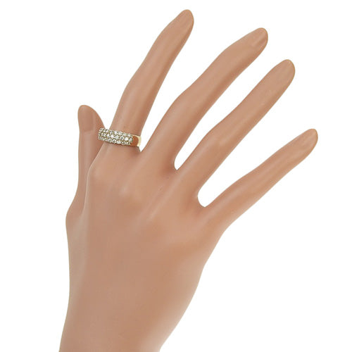 Half Pave Diamond Ring D1.0 K18 Pink Gold PG