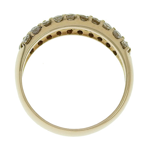 半密镶钻石戒指 D1.0 K18 粉红金 PG