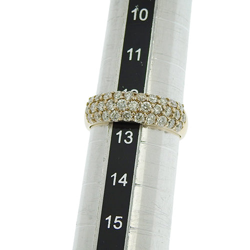 ハーフ パヴェダイヤモンド リング D1.0 K18 ピンクゴールド PG