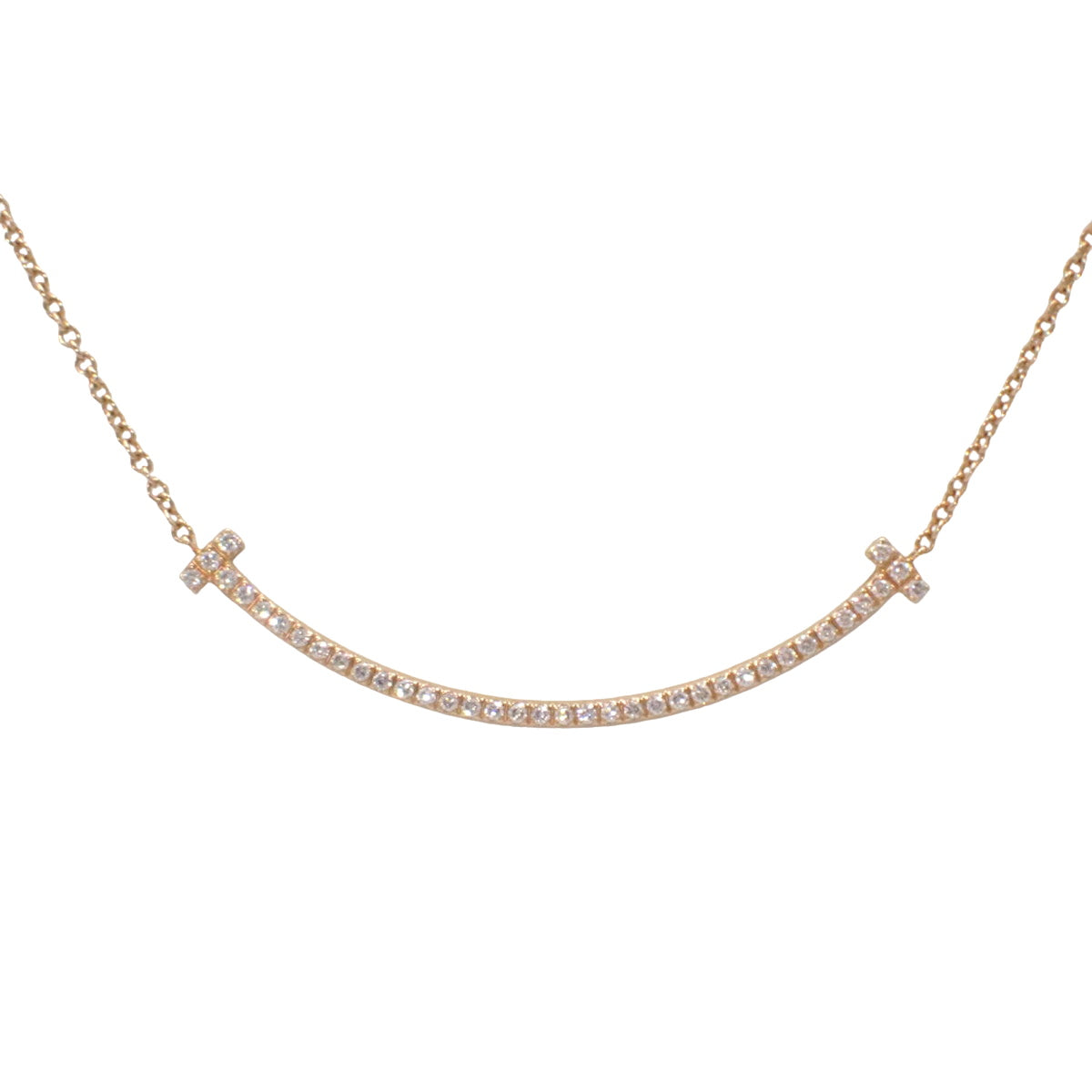 Smile Pendant with Small Diamond in 18K Pink Gold and PG