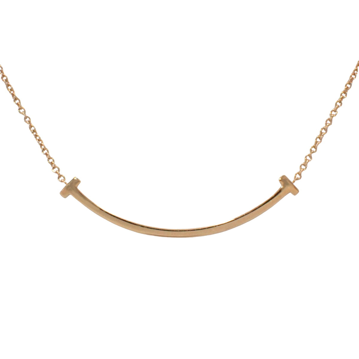 Smile Pendant with Small Diamond in 18K Pink Gold and PG