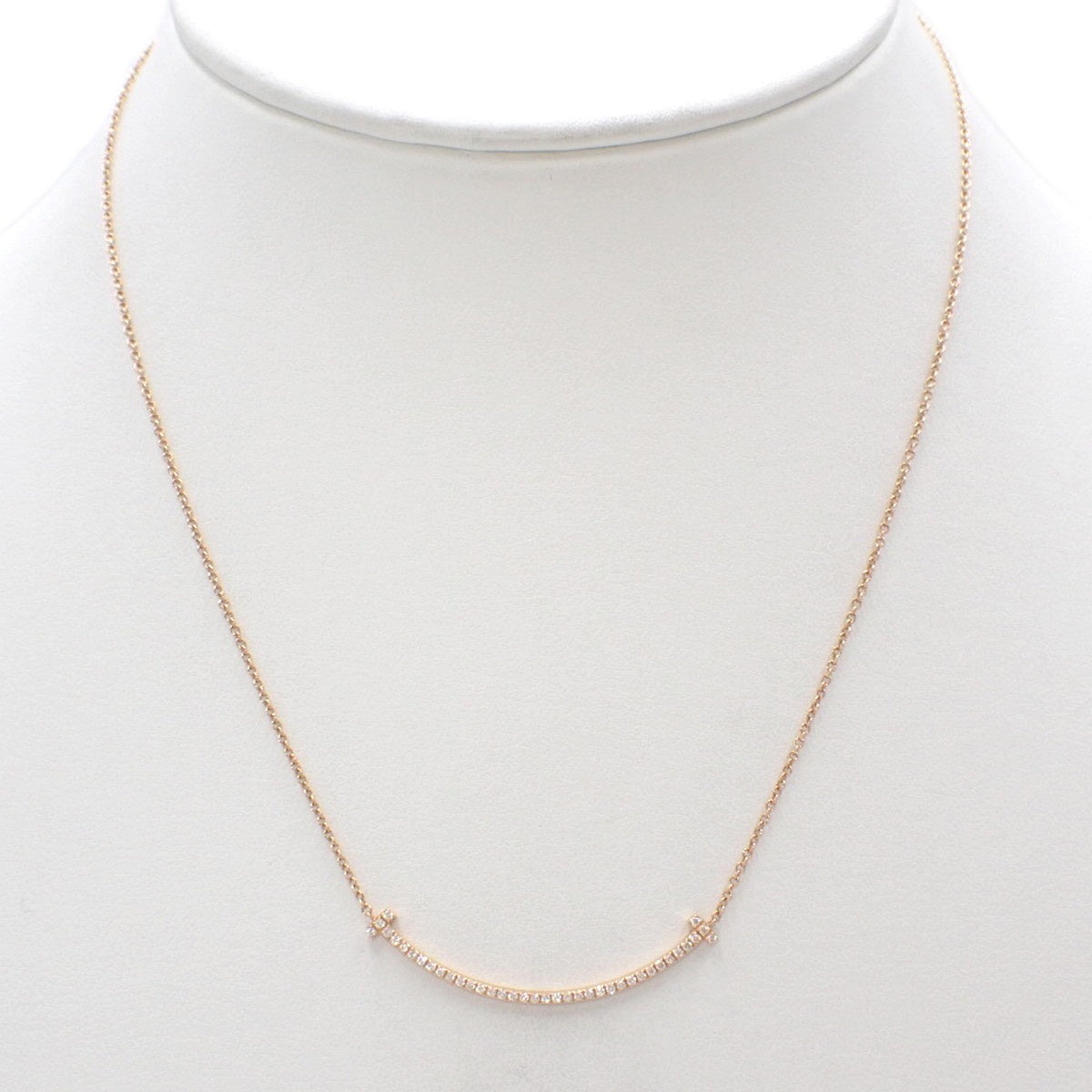 Smile Pendant with Small Diamond in 18K Pink Gold and PG