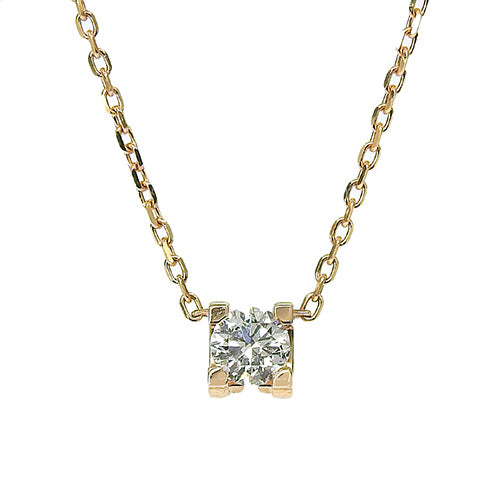 C de Cartier Diamond Necklace D0.2K 18K Pink Gold PG