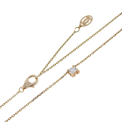 C de Cartier 钻石项链 D0.2K 18K 粉红金 PG