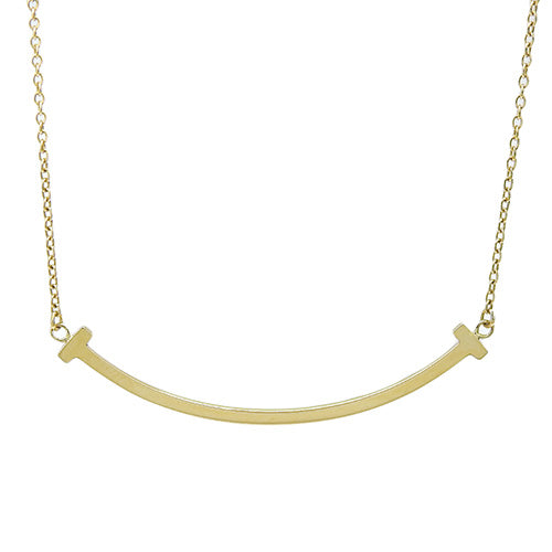 18K 黄金 (YG) 小钻石笑脸吊坠