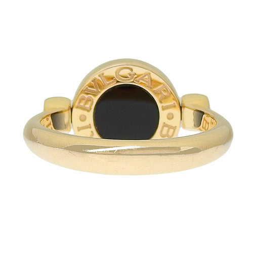 Flip Ring in Onyx/Mother of Pearl, 18K Pink Gold and PG