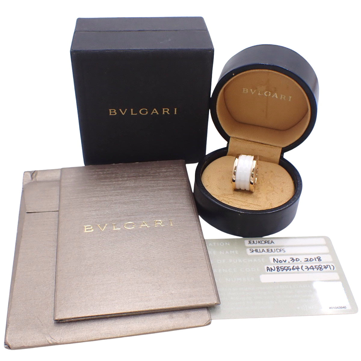 ビー・ゼロワン リング K18 ピンクゴールド PG セラミック