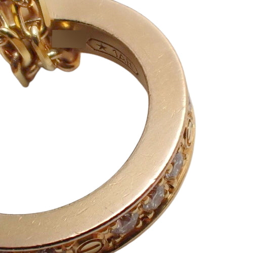 爱心三环项链 钻石 K18 粉红金 PG 陶瓷