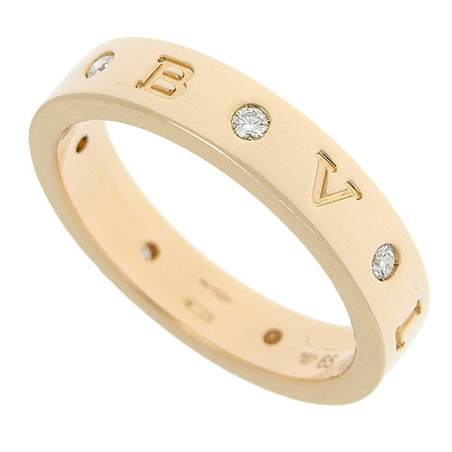 18K 玫瑰金和 PG 镶嵌钻石的罗马冰糕戒指