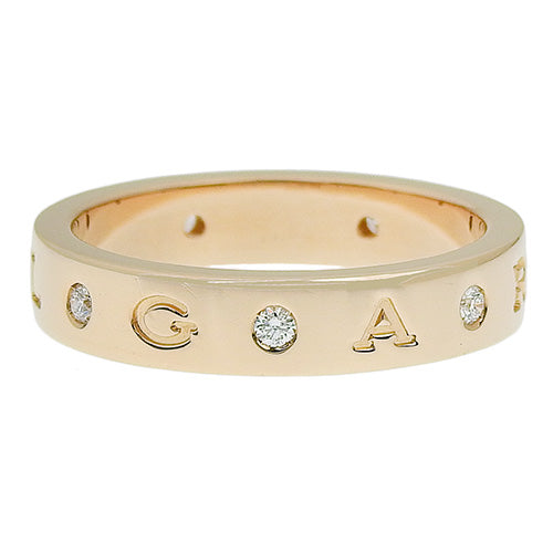 18K 玫瑰金和 PG 镶嵌钻石的罗马冰糕戒指