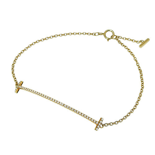 Smile Bracelet with Diamonds in 18K Yellow Gold