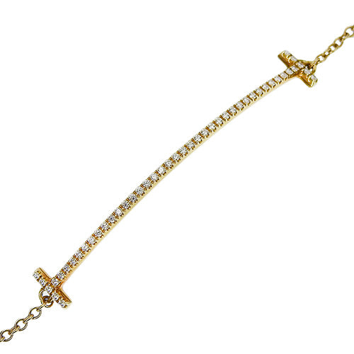 Smile Bracelet with Diamonds in 18K Yellow Gold