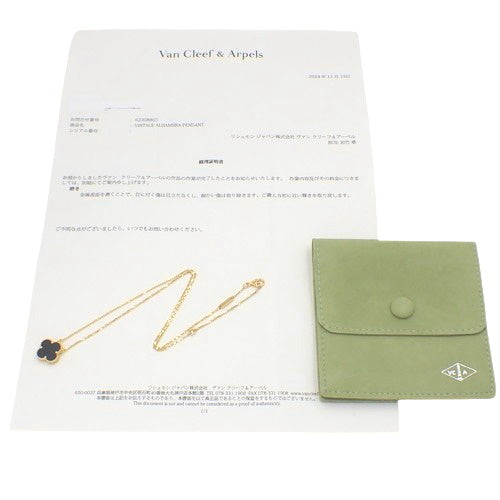 ヴィンテージ アルハンブラ ペンダント オニキス イエローゴールド K18YG アクセサリー ジュエリー