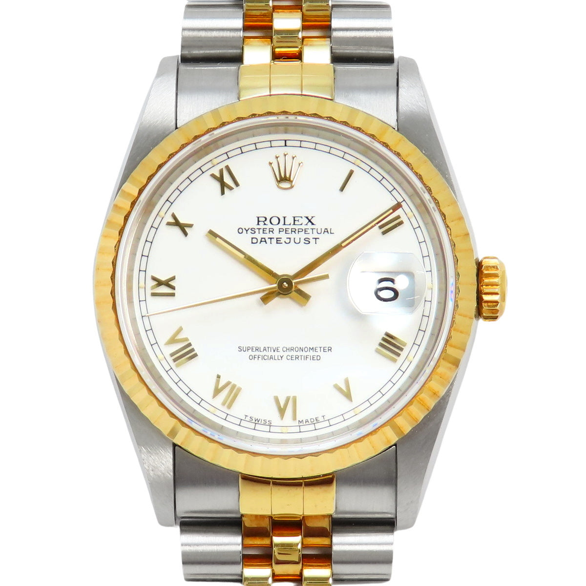 16233 Datejust YG/SS S series Automatic winding White dial