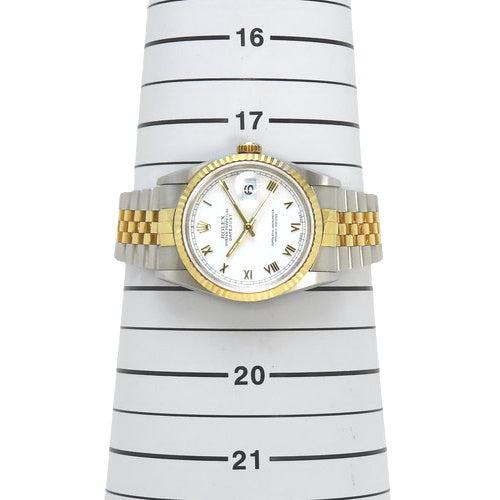 16233 Datejust YG/SS S series Automatic winding White dial