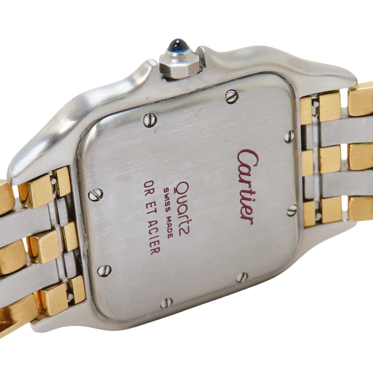 パンテール MM 3ロウ W25029B8 YG/SS クオーツ ホワイト