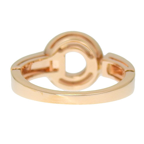 Openwork ring with mother-of-pearl and diamonds in 18K pink gold and PG