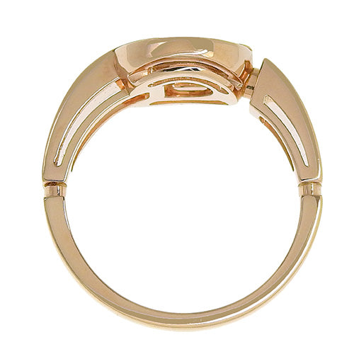 Openwork ring with mother-of-pearl and diamonds in 18K pink gold and PG