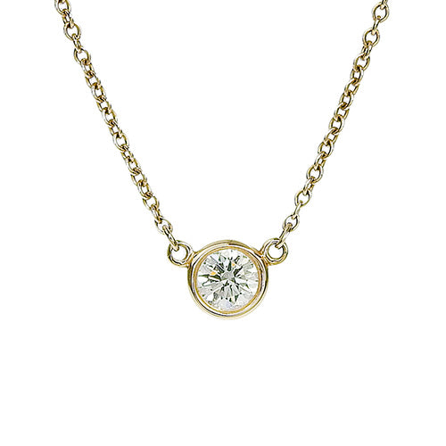 By the Yard Single Diamond Pendant D0.21 K18 Pink Gold PG