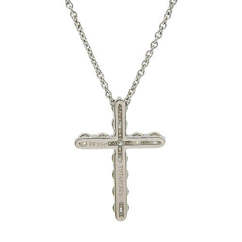 スモール クロス ネックレス ダイヤモンド プラチナ Pt950 アクセサリー ジュエリー