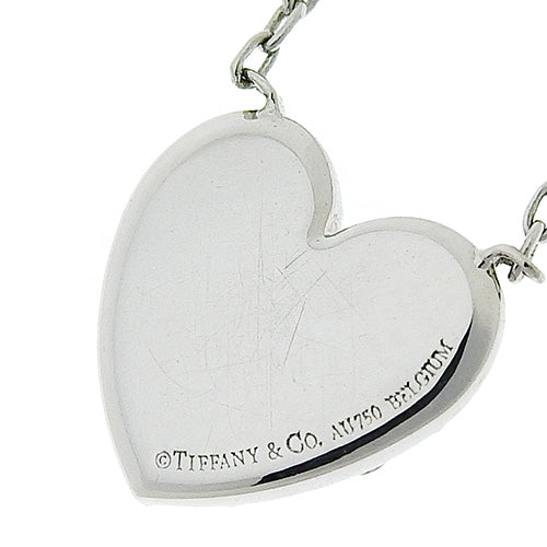 Metro Heart Necklace Diamond K18 White Gold WG