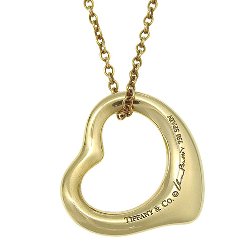 Open Heart Pendant with Yellow Diamonds in 18K Yellow Gold