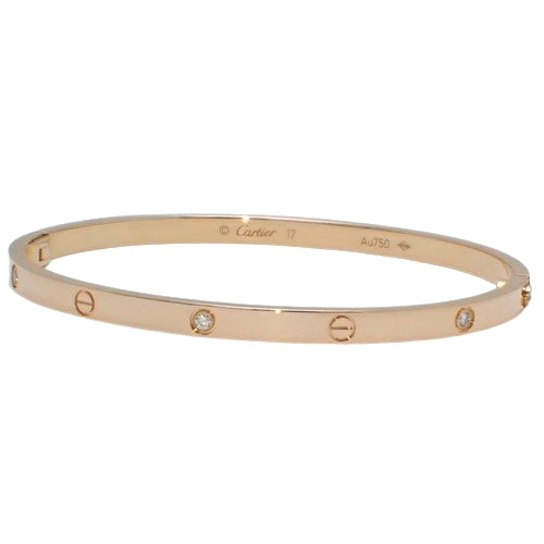 LOVE Bracelet, Small Diamond, 18K Pink Gold, PG