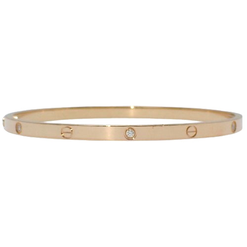 LOVE Bracelet, Small Diamond, 18K Pink Gold, PG