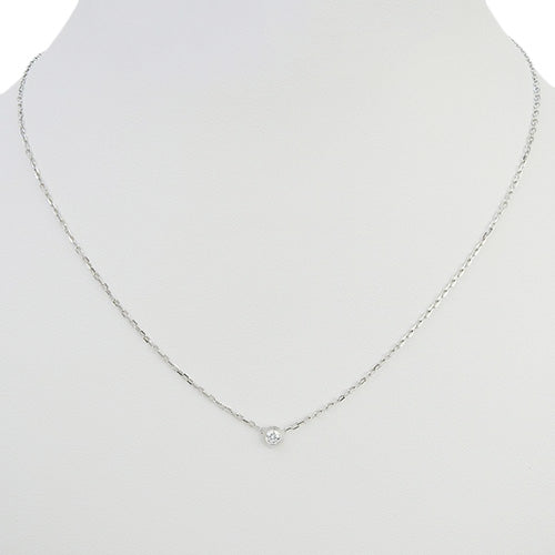 ダムール ネックレス スモールモデル ダイヤモンド ホワイトゴールド K18WG アクセサリー ジュエリー 1PD