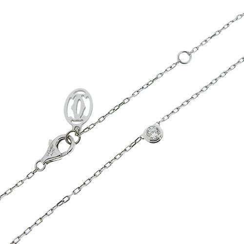 ダムール ネックレス スモールモデル ダイヤモンド ホワイトゴールド K18WG アクセサリー ジュエリー 1PD