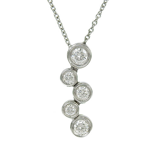 バブル ネックレス ダイヤモンド プラチナ Pt950 アクセサリー ジュエリー 5PD