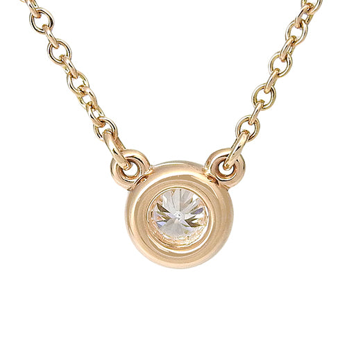 By the Yard Single Diamond Pendant in 18K Pink Gold