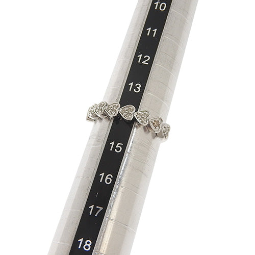 ハート ダイヤモンド リング D0.17 K18 ホワイトゴールド WG