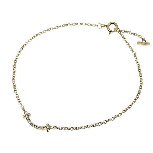 Smile Mini Bracelet with Diamonds in 18K Pink Gold and PG