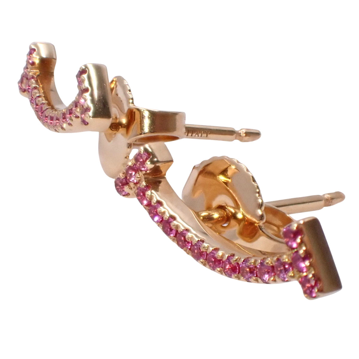 Smile Earrings Pink Sapphire K18 Pink Gold PG