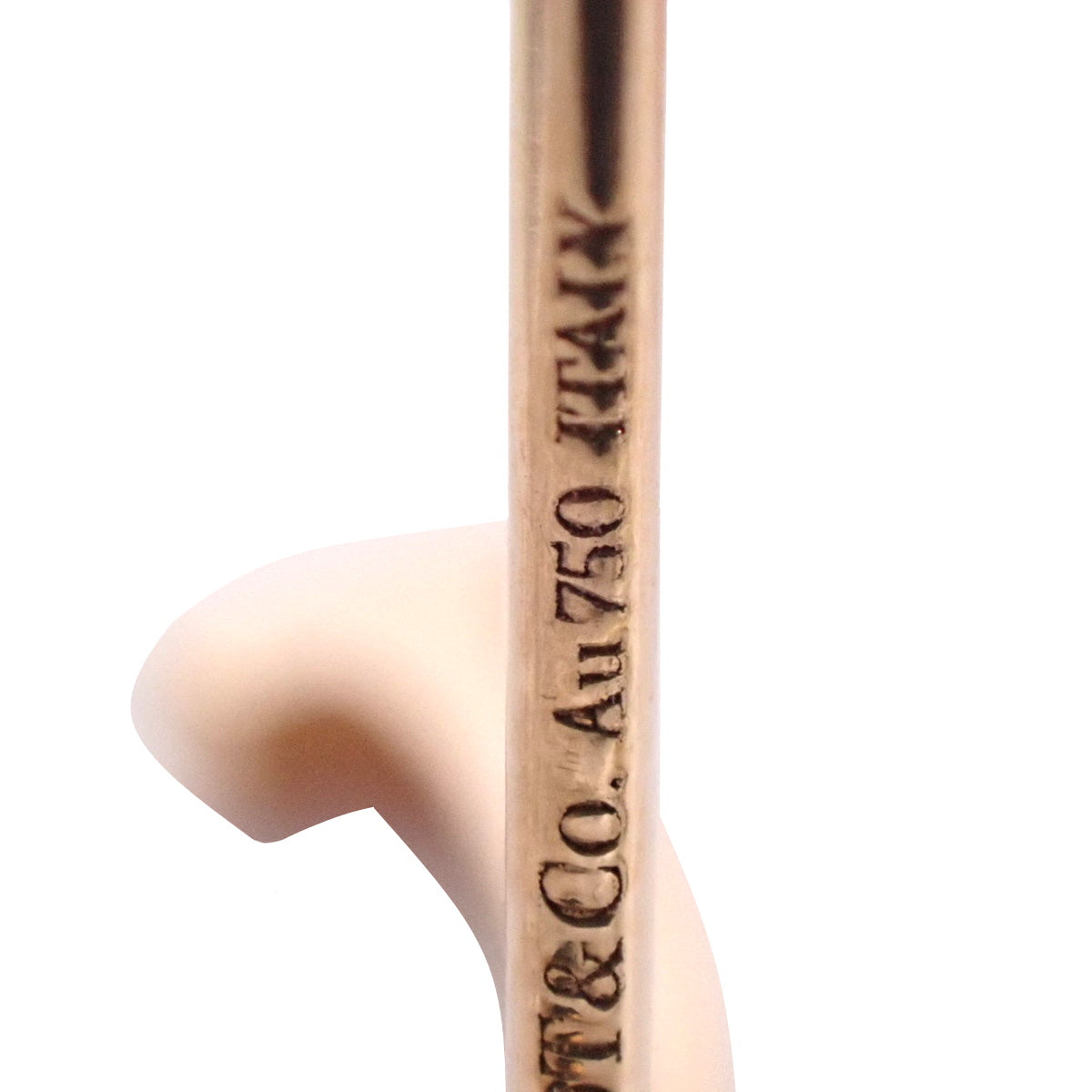 微笑耳环 粉红蓝宝石 K18 粉红金 PG