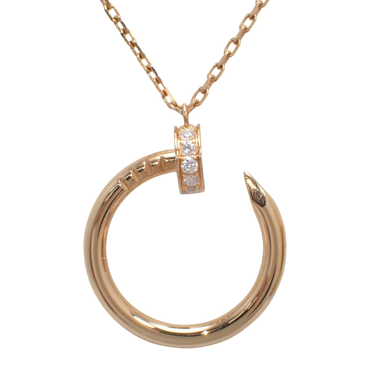 Juste un Clou pendant in 18K pink gold with diamonds