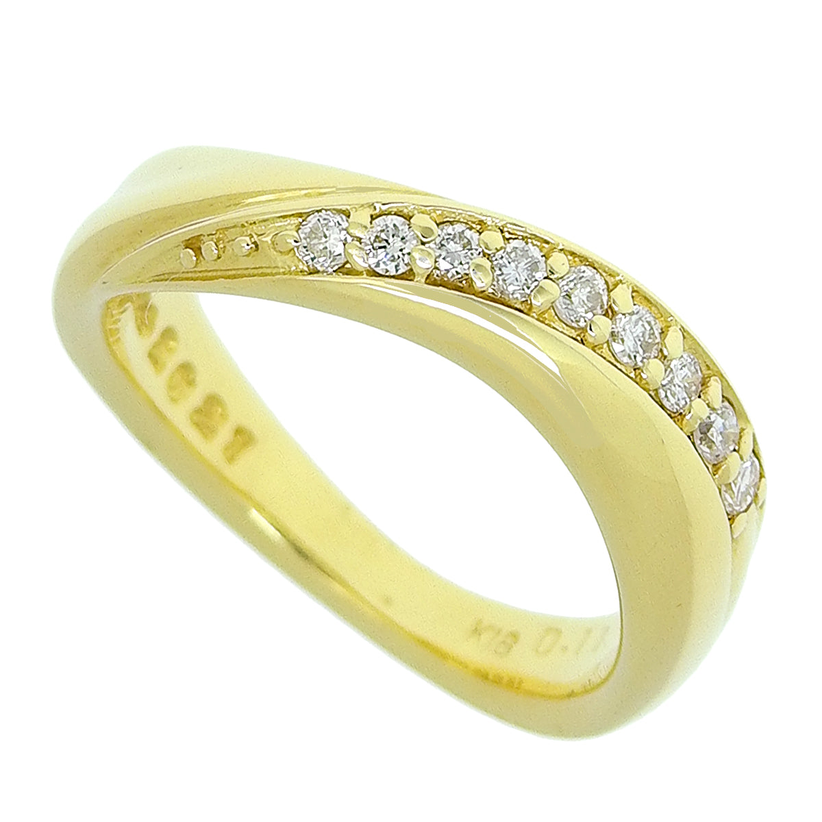 Diamond Ring D0.11 K18 Yellow Gold YG