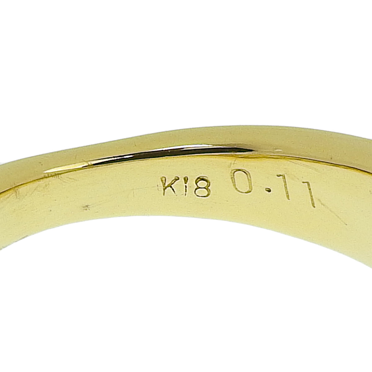 ダイヤモンド リング D0.11 K18 イエローゴールド YG