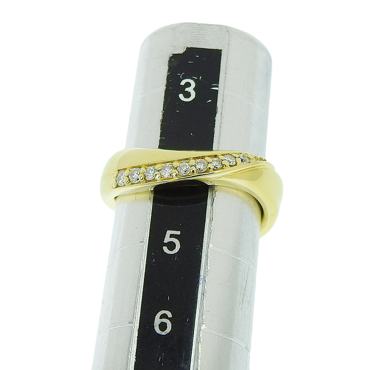 ダイヤモンド リング D0.11 K18 イエローゴールド YG