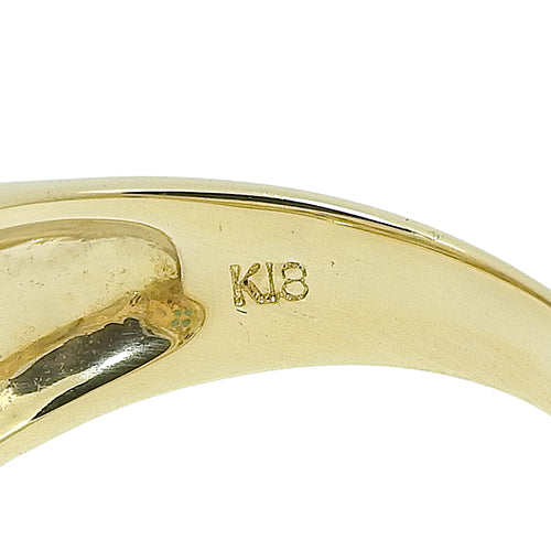 エメラルド サファイア ダイヤモンド リング SE0.76/D0.04 K18 イエローゴールド YG