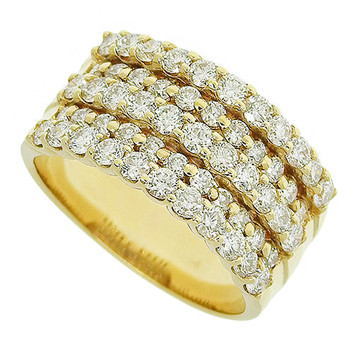 Line Diamond Ring D1.86 K18 Yellow Gold YG
