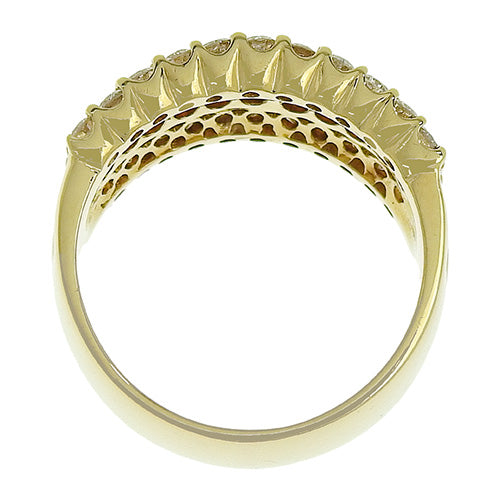 Line Diamond Ring D1.86 K18 Yellow Gold YG
