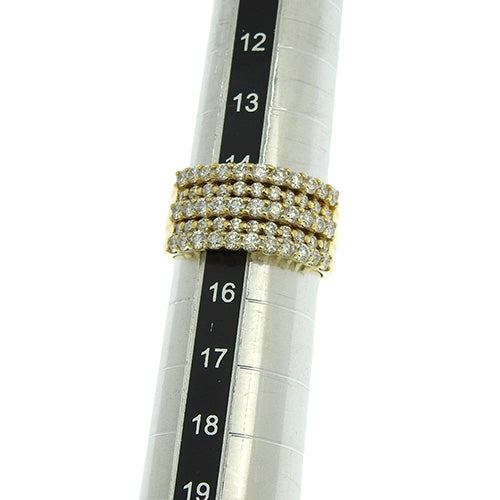 Line Diamond Ring D1.86 K18 Yellow Gold YG