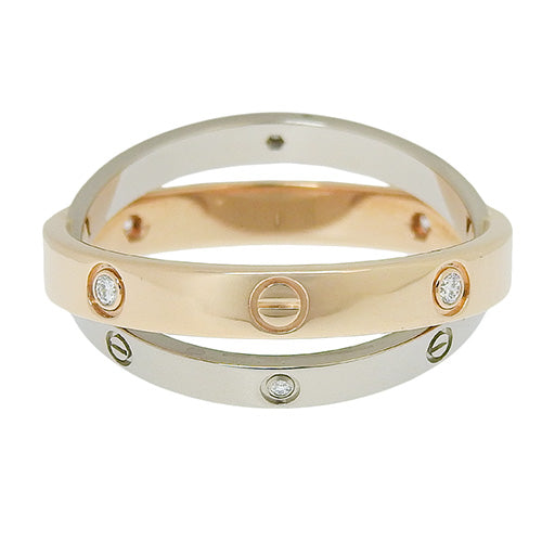 Be Love Ring Diamond K18 Pink Gold PG K18 White Gold WG