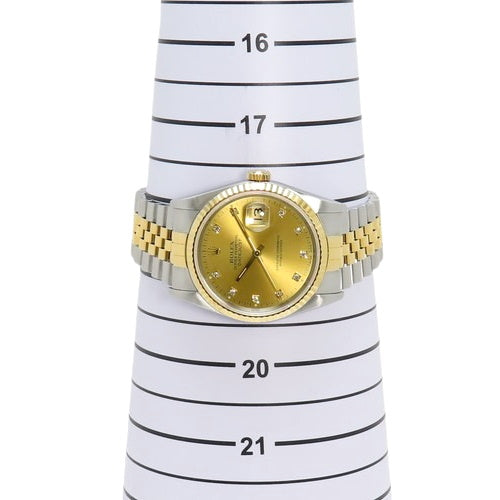 【附保修卡】16233G 日志型36 YG/SS X号 自动上链 香槟金